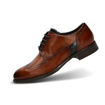 Afbeelding van bugatti Marillo, veters voor heren, Cognac.