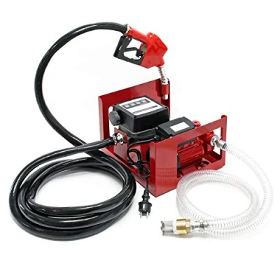 Afbeelding van Wiltec Zelfzuigende biologische dieselbrandstofpomp, 230 V/600 W/40 l/min, met automatische uitschakeling, teller en houder