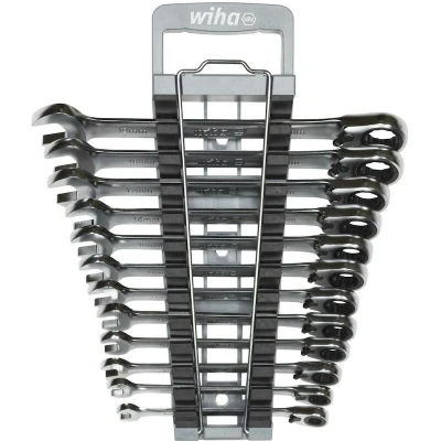 Afbeelding van Wiha Ringsteeksleutelset met ratel 13 delig incl. houder 44665