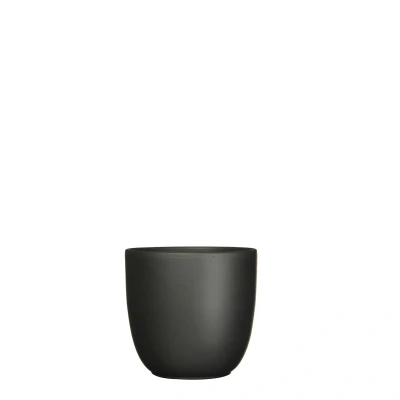 Afbeelding van Bloempot Pot rond es/13 tusca 14 x 14.5 cm zwart mat Mica Decorations