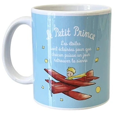 Afbeelding van Enesco mok van porselein De Kleine Prins (Met het vliegtuig)
