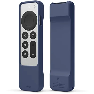Afbeelding van elago R1 hoes compatibel met Apple TV 4K Siri Remote 3e generatie (2022) en 2e (2021) magnetische technologie, schokdemping, volledige toegang tot alle functies (blauw)