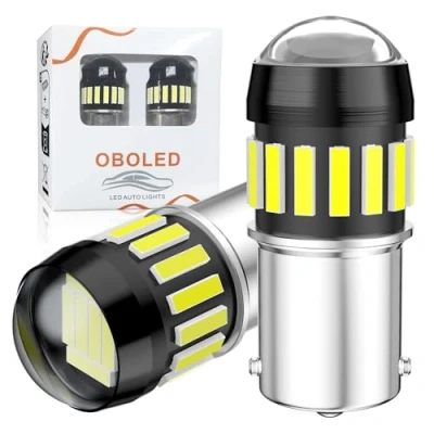 Afbeelding van OBOLED P21W LED Lamp 1156 BA15S 7506 1141 21SMDvoor RV Camper Interieur Auto DRL Achteruitrijlicht Richtingaanwijzer 12V 24V Wit 2X
