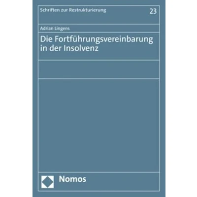 Afbeelding van Die Fortfuhrungsvereinbarung in Der Insolvenz