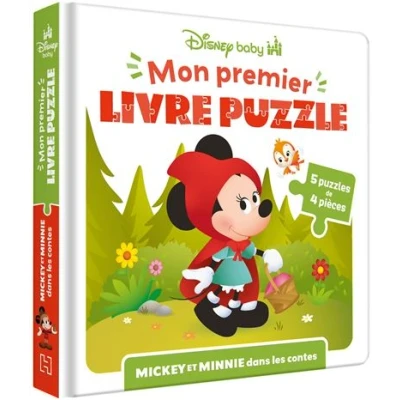 Image de DISNEY BABY Mon Premier livre puzzle 4 pièces Mickey et Minnie dans les contes