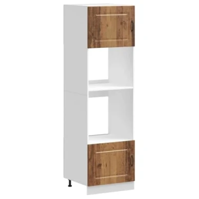Afbeelding van vidaXL Ovenkasten 2 st Lucca bewerkt hout oud houtkleurig