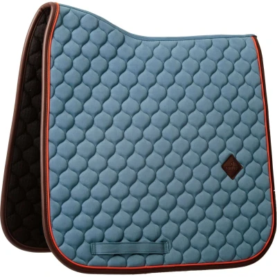 Afbeelding van Zadeldoek onion quilt leer neon dressuur blauw FULL