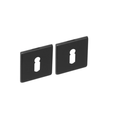 Afbeelding van Intersteel sleutelrozet (Vierkant plat verdekt) RVS mat zwart 0023.343386 Onlinedeurenkopen.nl