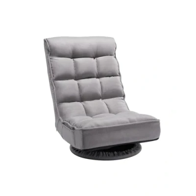 Image de VEVOR Chaise de sol pivotante 360 avec dossier pliable à 4 positions réglables