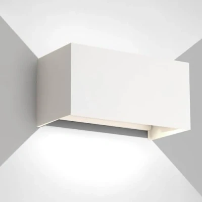 Afbeelding van 25 W led wandlamp voor buiten/binnen, IP65 waterdicht, modern, aluminium, wit, 6500 K, koudwit, buiten, wandlamp, verstelbare lichthoek