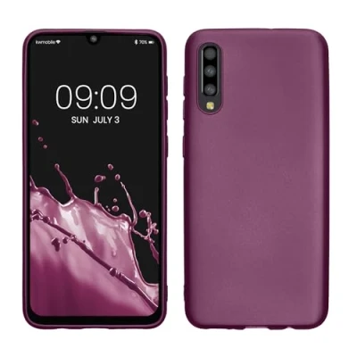 Afbeelding van kwmobile telefoonhoesje geschikt voor Samsung Galaxy A50 Hoesje smartphone Back cover in metallic lila