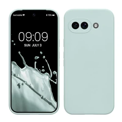 Afbeelding van kwmobile telefoonhoesje geschikt voor Google Pixel 9a Hoesje smartphone Precisie camera uitsnede In cool mint