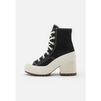 Afbeelding van Converse Chuck 70 DE LUXE HEEL Enkellaarsjes met plateauzool, Dames, Maat: 36, Black Textiel