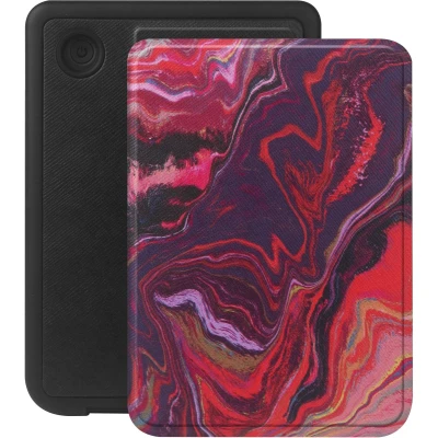 Afbeelding van Selencia Vivid Bookcase voor de Kobo Clara Colour / BW Marble Purple