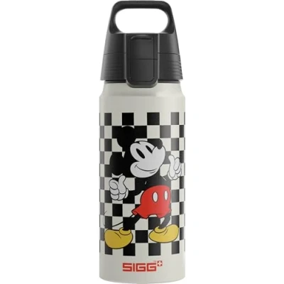Afbeelding van SIGG Aluminium drinkfles voor kinderen WMB ONE Mickey Retro Disney Geschikt koolzuurhoudende dranken Lekvrij Vederlicht BPA vrij Klimaatneutraal gecertificeerd Sport en school