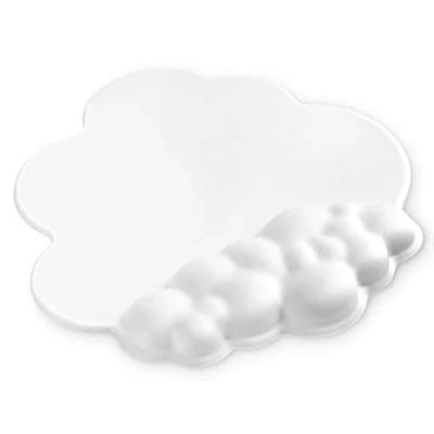 Afbeelding van Cloud Muismat met Polssteun, Ergonomische Muismat, Antislip Basis voor Comfortabele en Precieze Bediening, Gaming Mat Glad Oppervlak Typen/Gamen, Bureauaccessoires Wit
