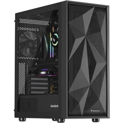 Afbeelding van PC KAST GENESIS DIAXID 605F MIDI TOWER WINDOW USB C ZWART