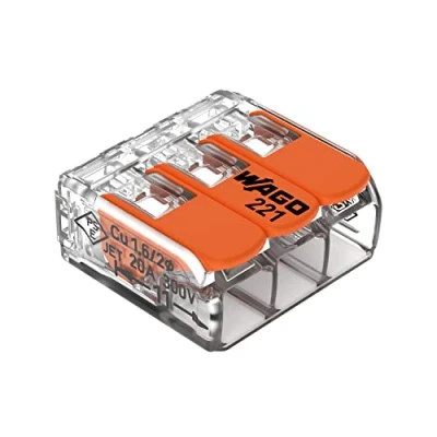 Afbeelding van Wago 221 413 50 stuks aansluitdozen met hendels 3 connectoren