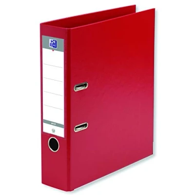Afbeelding van OXFORD Smart Pro+ A4XL ordner, A4XL, rug 80 mm, 2 ringen, envelop van polypropyleen, rood, 10 stuks