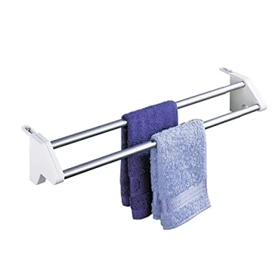 Afbeelding van WENKO Radiator wasdroger Twin, stabiele voor het ophangen aan de radiator, lengte: 2 x 60 cm, universeel inzetbaar, van roestvrij aluminium, afmetingen (B H D): 13 11,5 cm