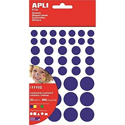 Afbeelding van Apli Kids Gekleurde Stickers 5 vormen Blauw Geel Rood Groen