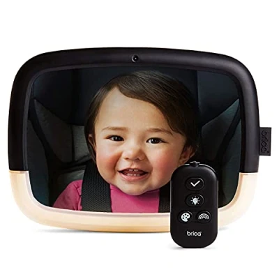 Afbeelding van Munchkin Brica Baby In Sight draaibare autospiegel voor auto, getest op botsingen en splintervrij,