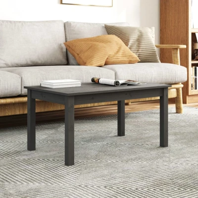 Afbeelding van Salontafel 80x50x40 cm massief grenenhout grijs