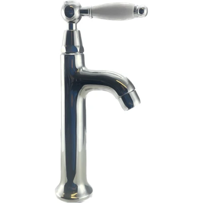 Afbeelding van PB klassieke fonteinkraan met witte hendel koud water chroom 1208853732