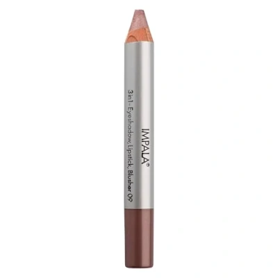 Afbeelding van Impala 3 in 1 jumbo potlood, kleur 09 metallic bruin, oogschaduw, lippenstift en rouge, gladde langdurige textuur, intensieve kleuren