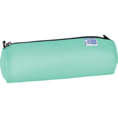 Afbeelding van Oxford Klassiek rond etui, 1 vak, inhoud: 22 x 7 cm, ritssluiting, polyester, Groen, Dit etui van polyester is pastelgroen, in de kleur pastelgroen