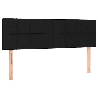Afbeelding van vidaXL Hoofdeinde, 2 stuks, Zwart, 72 x 5 78/88 cm, Stof