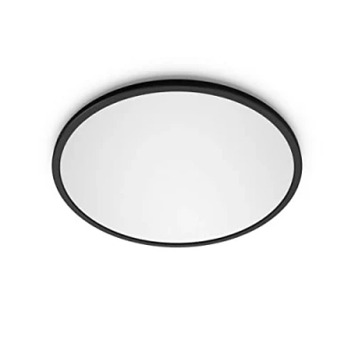 Image de Philips Superslim LED Plafondlamp Zwart Warmwit Licht 18 W Super slank ontwerp Dimbaar