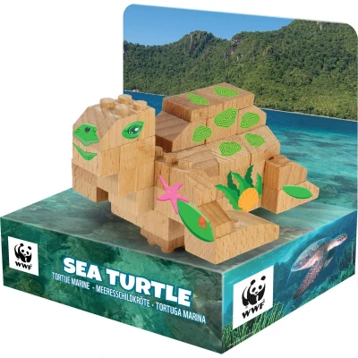 Afbeelding van FabBrix Houten speelgoedstenen WWF Zeeschildpad