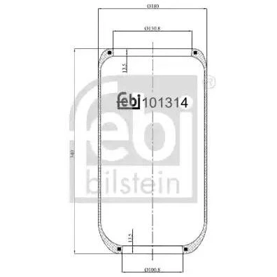 Afbeelding van FEBI BILSTEIN 101314 Veerbalg, luchtvering
