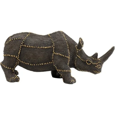 Afbeelding van Woonaccessoires neushoorn parels 26cm Kare Design