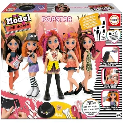 Afbeelding van Bordspel Educa My Model Doll Design Pop Star (FR) (1 Onderdelen)