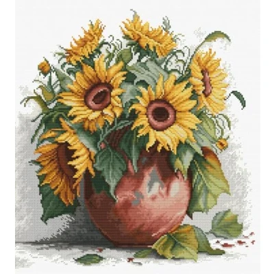 Afbeelding van Luca S The Sunflowers borduren (pakket) B7021