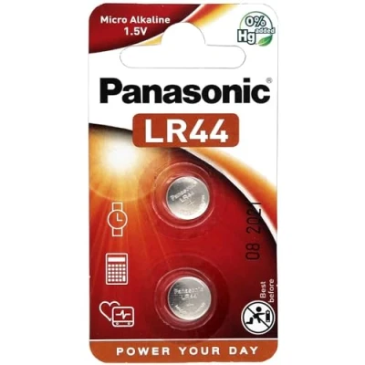 Afbeelding van Panasonic Batterij Alkaline, Knoopcel, LR44, V13GA, 1.5V Elektronica, Retail Blister (2 Pack)