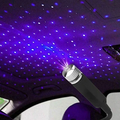 Afbeelding van FRFJY Sterrenhemel sfeerlicht voor auto, dakverlichting, led projector, met USB connector, paars nachtlampje, meerdere lichteffecten instelbaar