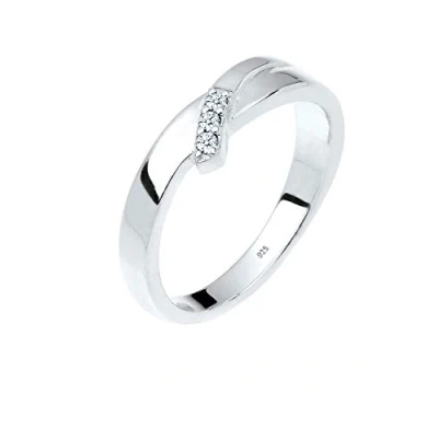 Afbeelding van Elli PREMIUM Dames Ring Verlobung Trio Diamant (0.04 ct.) 925 Silber