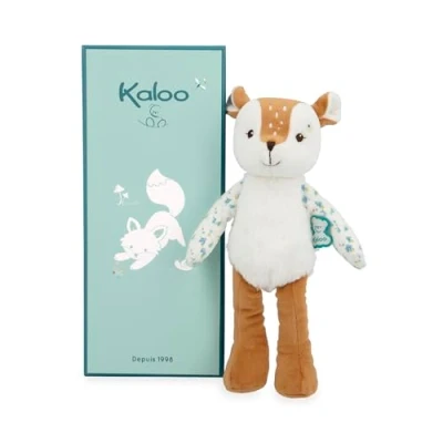 Afbeelding van KALOO Fripons Pantin Faon Nathan pluche en knuffeldier baby ideaal voor geboorte bruin 25 cm vanaf de K205003