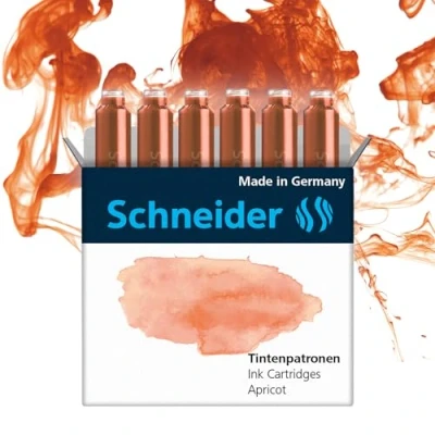 Image de Schneider Pastell Lot de 6 cartouches d&#039;encre (standard pour stylo) abricot