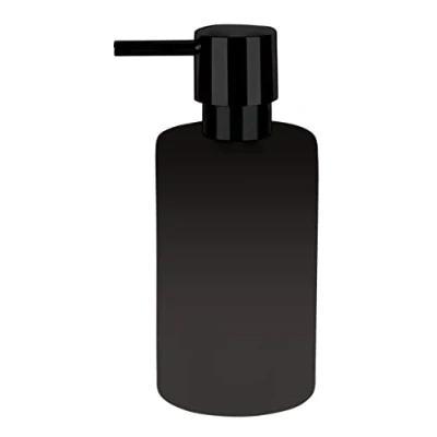 Afbeelding van Spirella Vloeibare Zeepdispenser &quot;Tube&quot; Keramische Lotion Dispenser met ABS Doseerder Mat Zwart Capaciteit 300 ML (ØxH): 7 x 16 cm