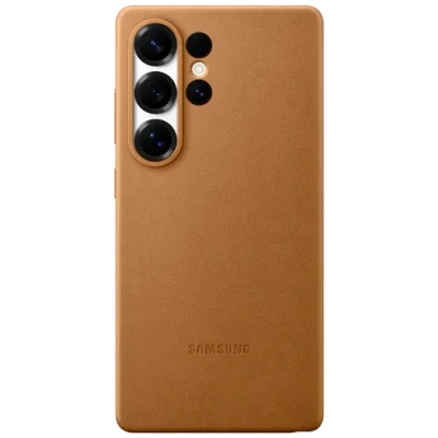 Afbeelding van Samsung Kindsuit PU leer Back Cover Goud Galaxy S25 Ultra