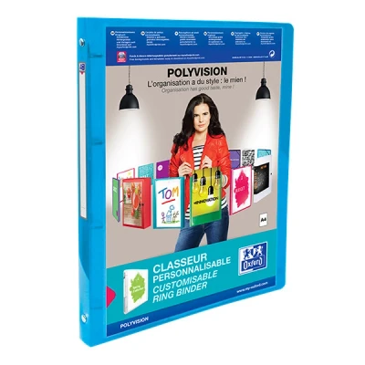 Image de Elba Modling Classeur Personnalisable Transparent A4+ Dos 20mm Bleu