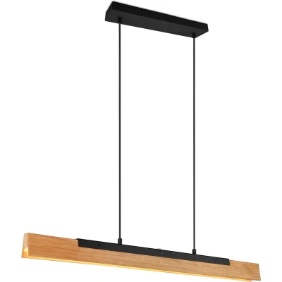 Afbeelding van Trio Leuchten Kerala Hanglamp Zwart Hout