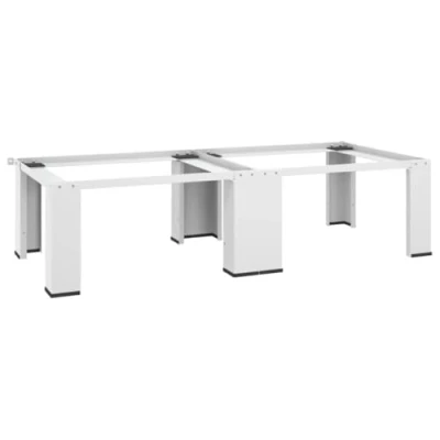 Image de vidaXL Socle double pour lave linge et sèche Blanc51194