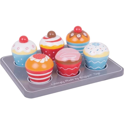 Afbeelding van Bigjigs Houten Muffinset