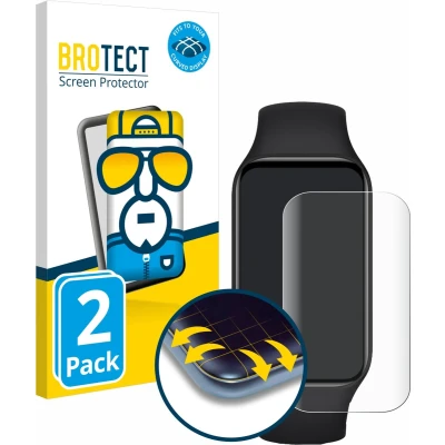 Afbeelding van BROTECT Screenprotector voor Xiaomi Mi Smart Band 8 Active Folie Beschermfolie transparant volledig dekking (2 Stuks)