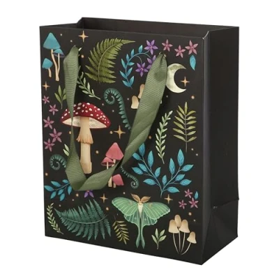 Afbeelding van Something Different 23cm Medium Dark Forest Print Cadeautas Multicolours